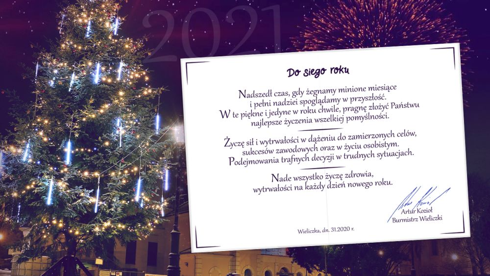 życzenia noworoczne 2021 Wieliczka Artur Kozioł